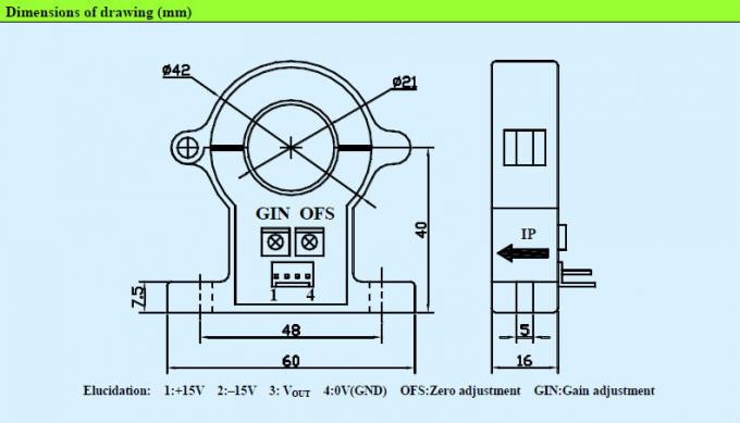 El tipo actual CE de la placa de sensor de Pasillo de la base partida de la CA/de DC del montaje aprobó CS200EK1