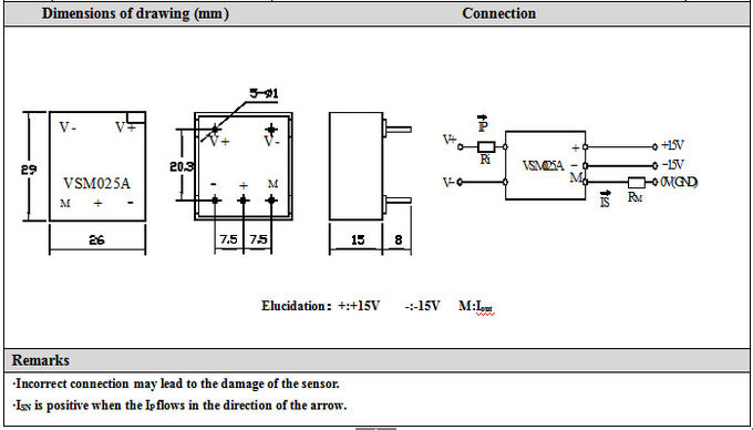 El sensor de effecto hall del voltaje de la CA/de DC para medir directo/pulsó y mezcló voltaje